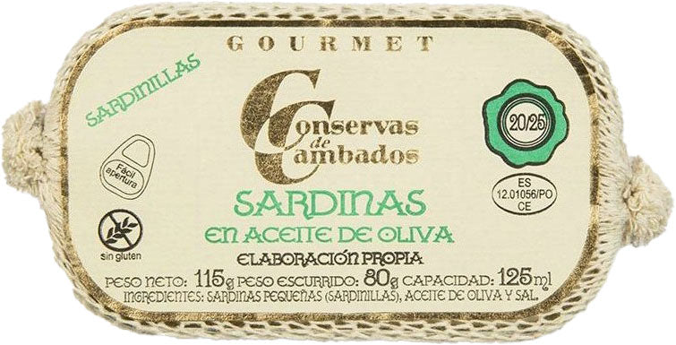 Sardinillas à l'huile d'olive (20/25 pièces)